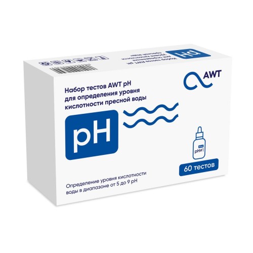 AWT набор тестов Ph (кислотность от 5 до 9 pH. 60 тестов)