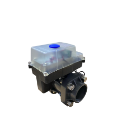 Кран электроприводный Runxin Q931513D-65 (24V)PVC (двухходовой)